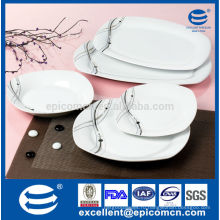 20PC-EX8500 привлекательный стол настройки квадратный белый фарфор посуда набор